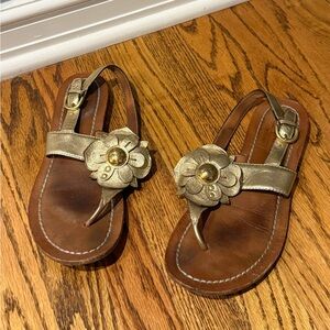 Coach Gold Flower Sandals